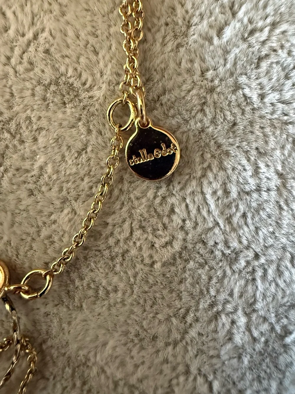 Delicate Gold Layered Bar Necklace by Stella and Dot with Crystal Accents